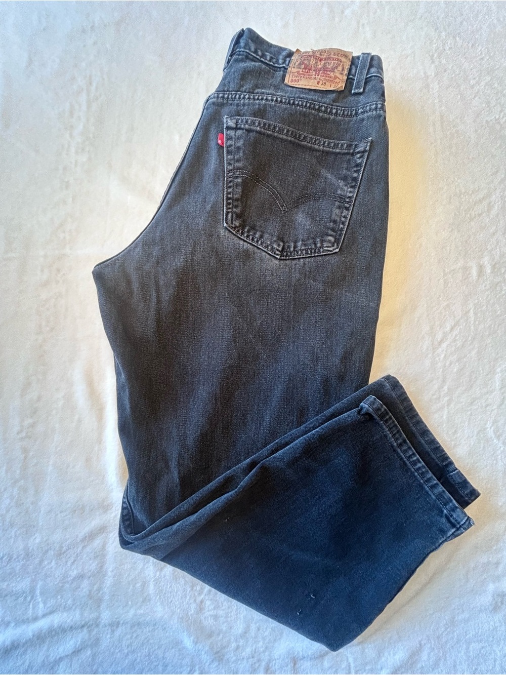 Y2K Levi’s 560 Black Wash Loose Tapered Jeans Vintage Streetwear Grunge